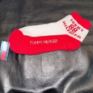 Tommy Hilfiger Red & White Low Cut Socks, NEW